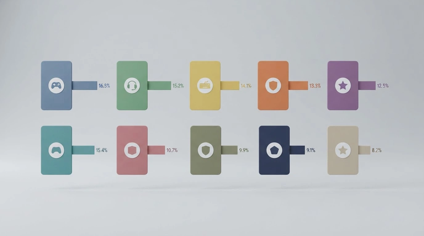 A visual comparison grid of the featured offshore casino logos arranged by market reach, with AU-traffic data callouts
