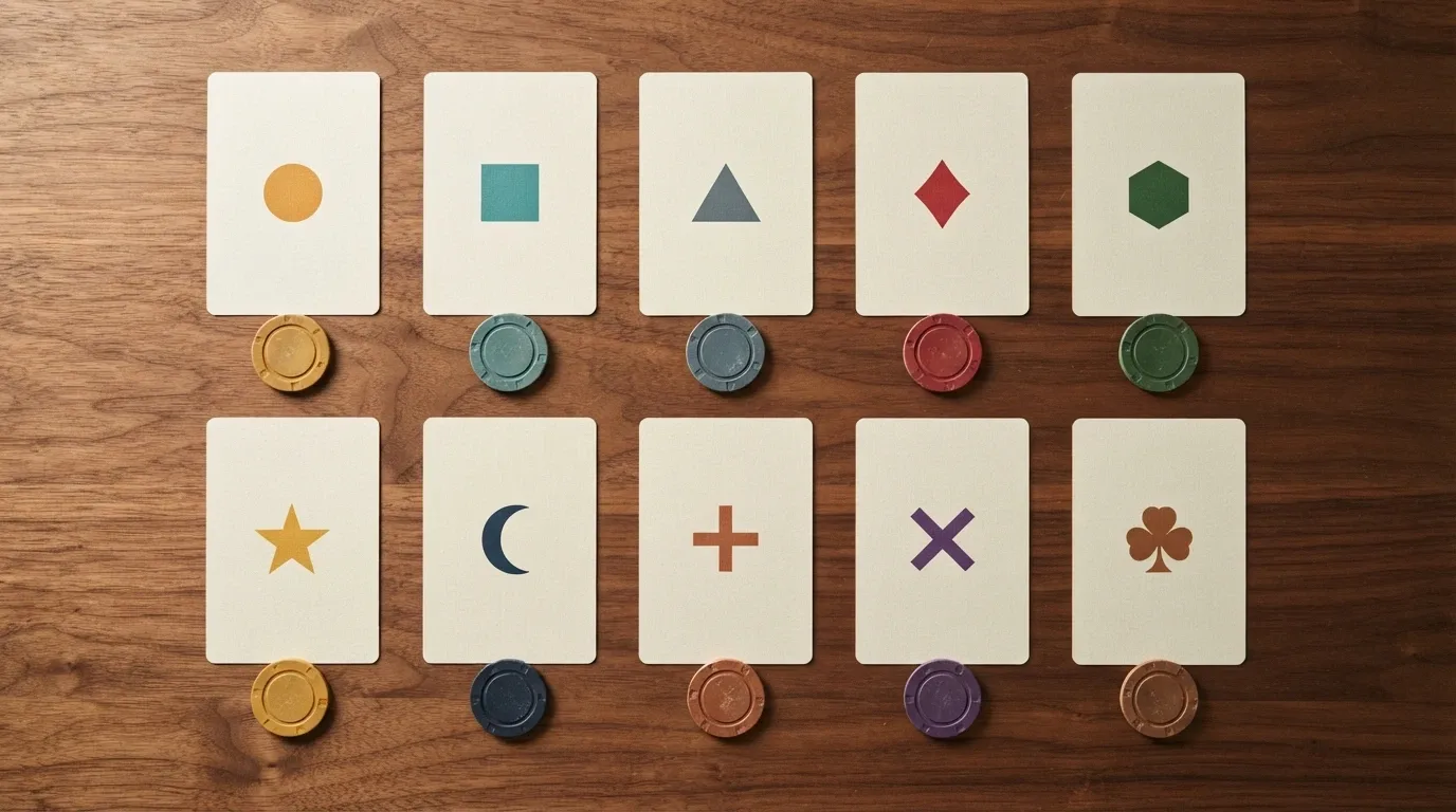 A visual summary of ten casino brand cards arranged in ranking order with Australian market-share percentages displayed beneath each one