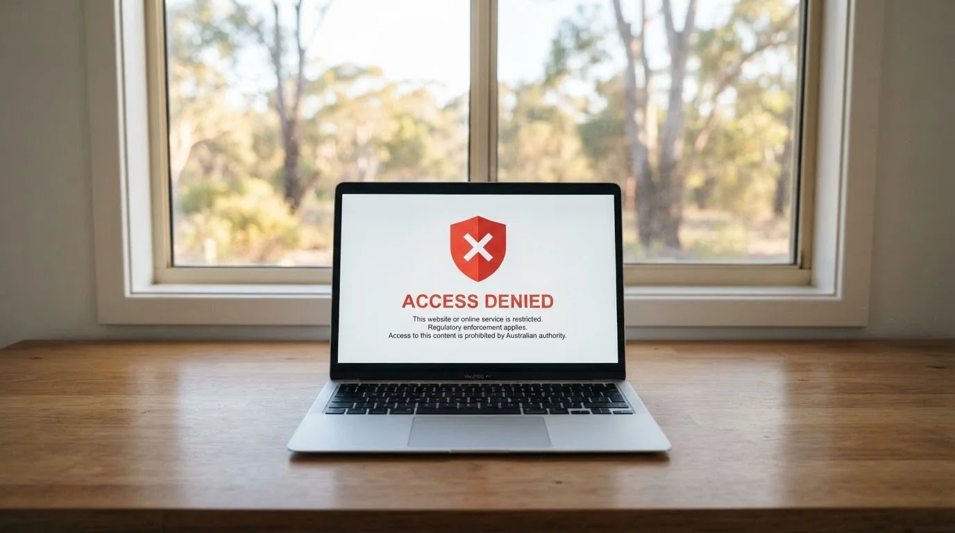 A document or screen referencing the Interactive Gambling Act 2001 with an Australian government crest visible