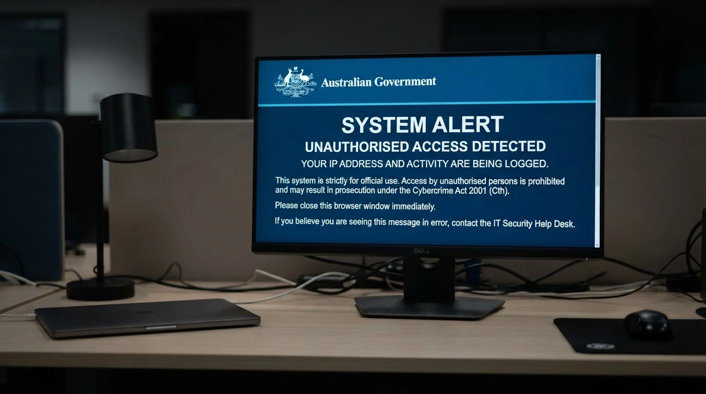 A desktop browser displaying an Australian government website warning about offshore gambling, with the ACMA logo visible