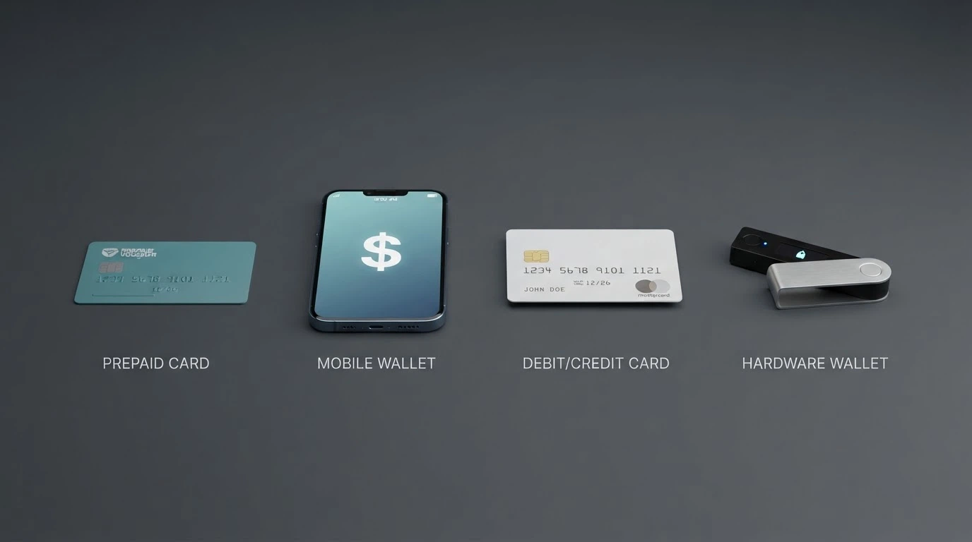 Four payment-method icons — PayID, Neosurf voucher, Visa card, and a crypto wallet — arranged side by side with a A$10 note beneath each